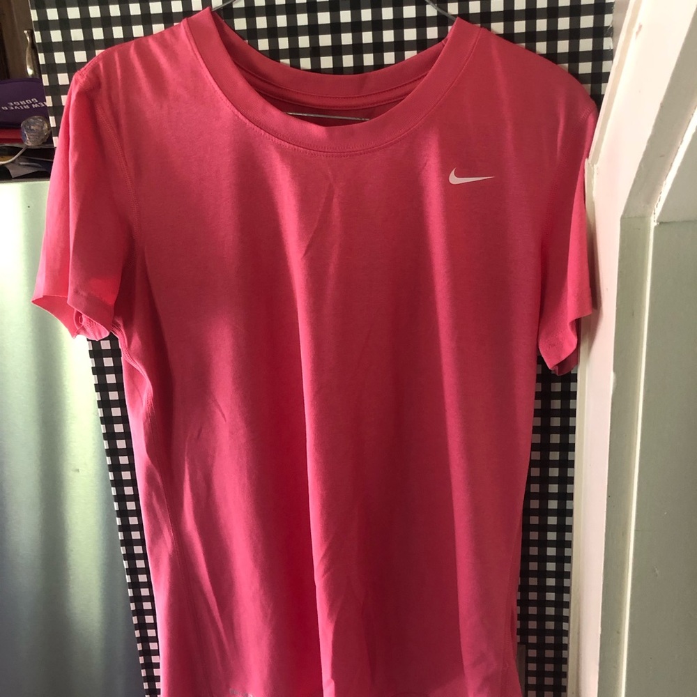 Nike Dri fit.  Pink/coral/salmon color